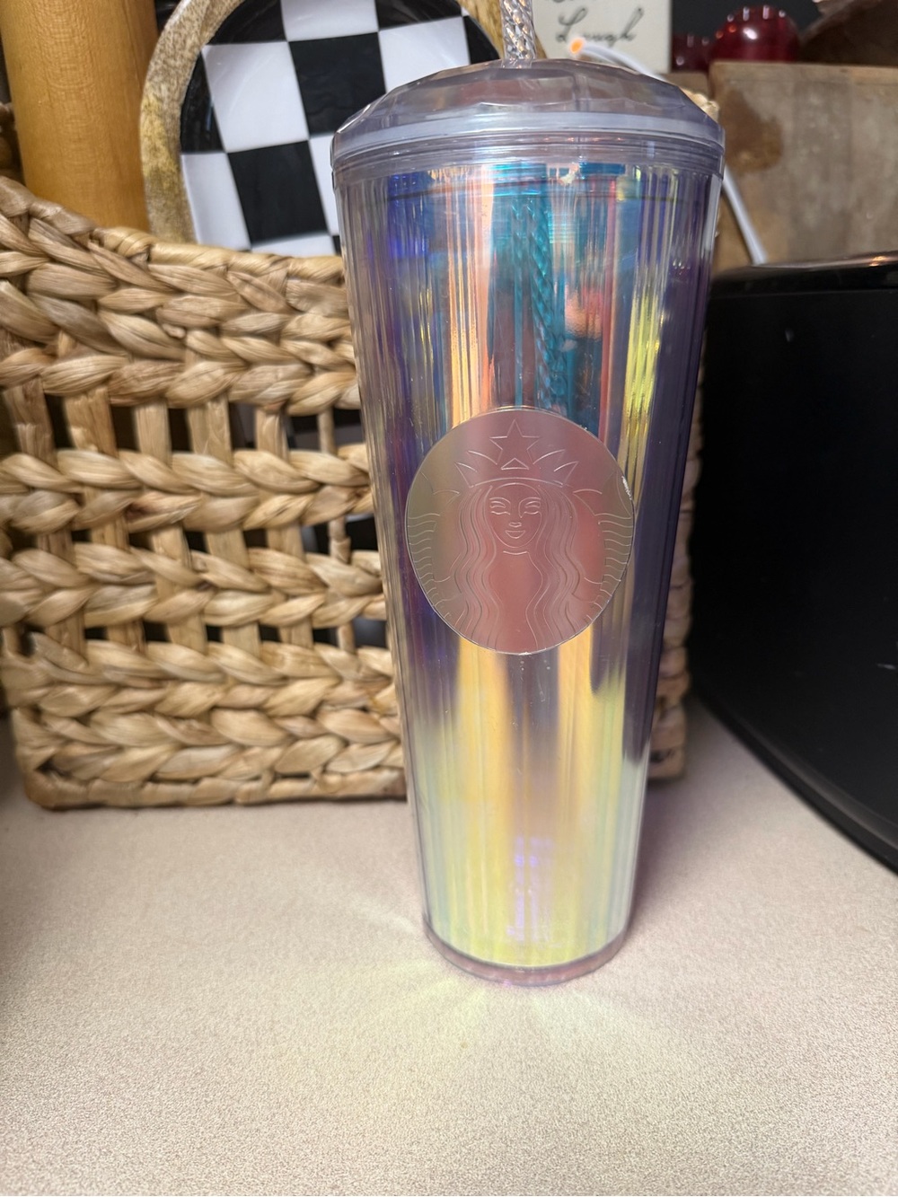 Starbucks Iridescent Rainbow Tumbler - Purple, Yellow, Blue